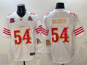 Fred Warner San Francisco 49ers white Vapor jersey
