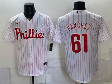 Cristopher Sánchez Philadelphia Phillies white jersey