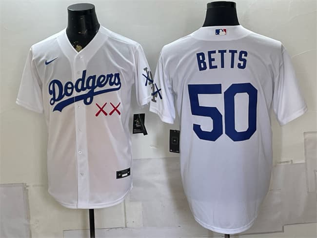 Mookie Betts Los Angeles Dodgers white Vapor jersey