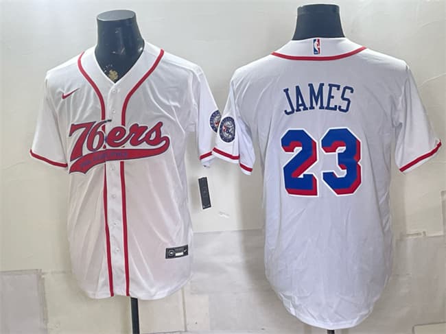 LeBron James Philadelphia 76ers white jersey