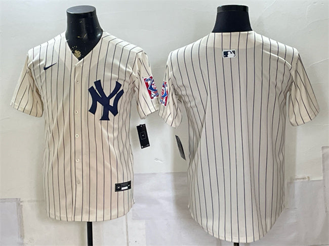 Custom New York Yankees cream jersey