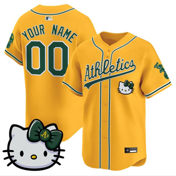 Custom Oakland Athletics gold Vapor jersey