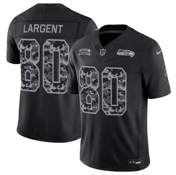 Steve Largent Seattle Seahawks black Salute To Service jersey