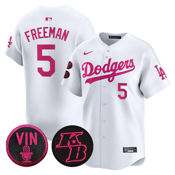 Freddie Freeman Los Angeles Dodgers white Vapor jersey