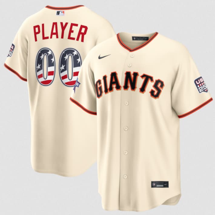 Custom San Francisco Giants cream All-Star jersey