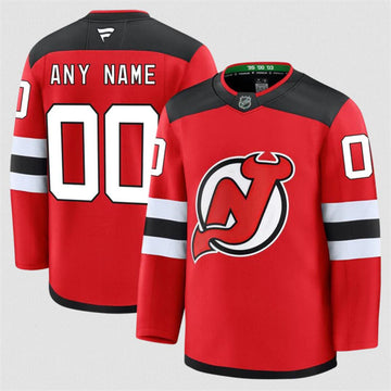 Custom New Jersey Devils red Home jersey