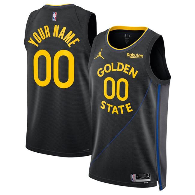 Custom Golden State Warriors black jersey