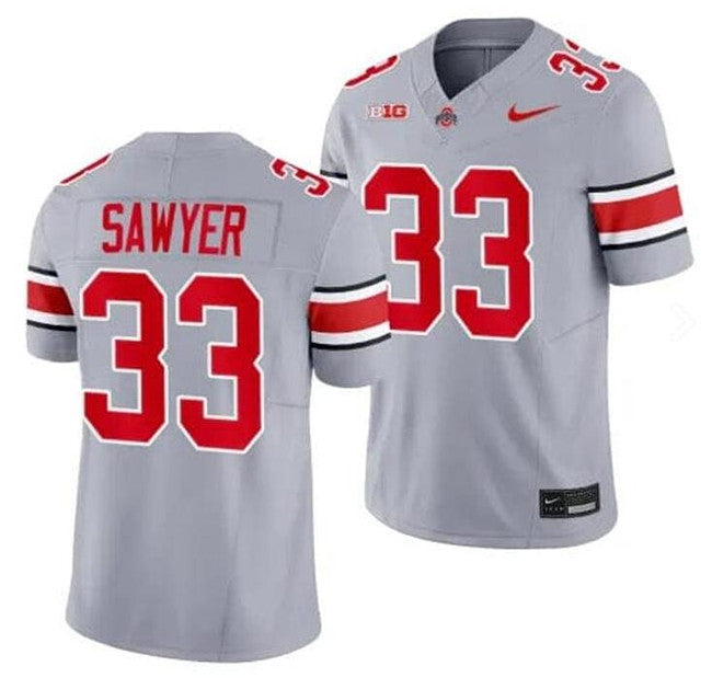 Jack Sawyer Ohio State Buckeyes gray Limited jersey