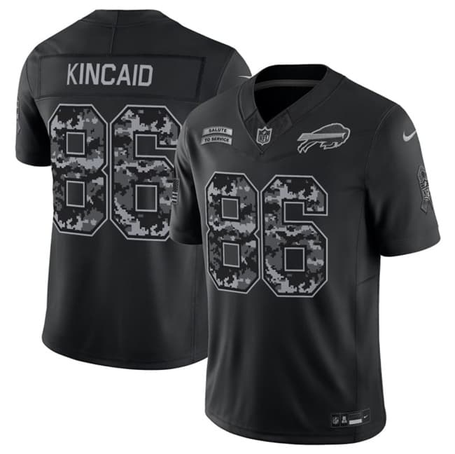 Dalton Kincaid Buffalo Bills black Salute To Service jersey