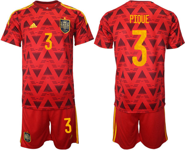 Piqué Spain National Team red Home jersey