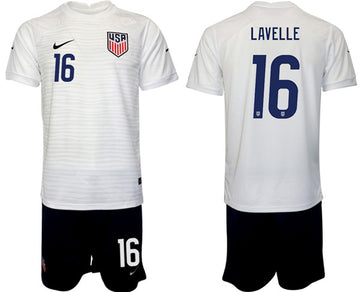 Lavelle USMNT white Home jersey