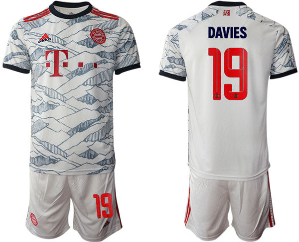 Alphonso Davies Bayern Munich white Away jersey