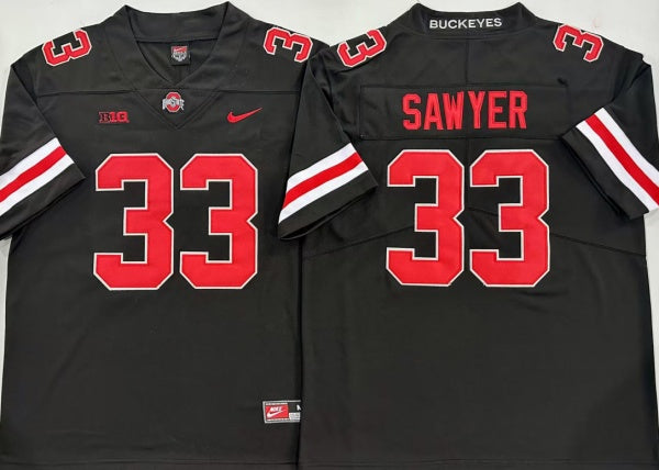 Jack Sawyer Ohio State Buckeyes black Limited jersey
