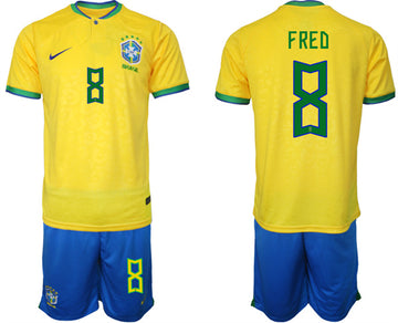 Fred Brazil National Team yellow Home jersey