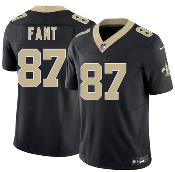 Noah Fant New Orleans Saints black Vapor jersey