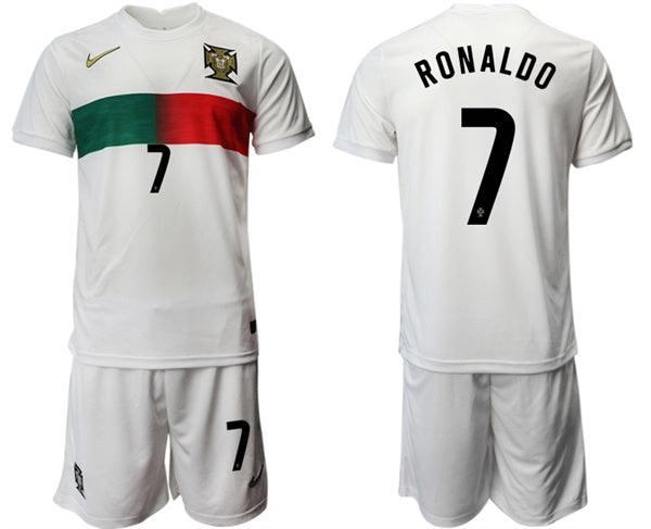 Ronaldo Portugal National Team white Away jersey