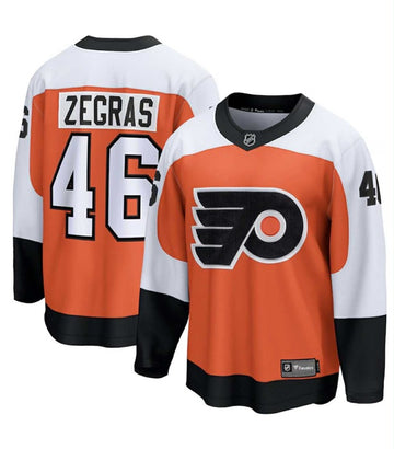 Trevor Zegras Philadelphia Flyers orange Home jersey