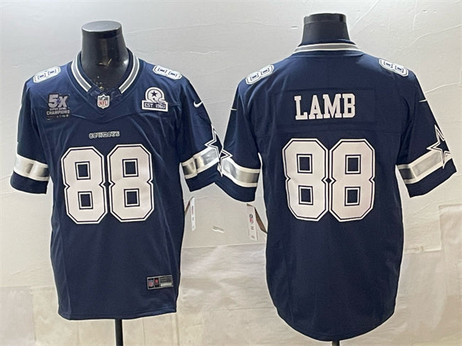 CeeDee Lamb Dallas Cowboys navy Vapor jersey