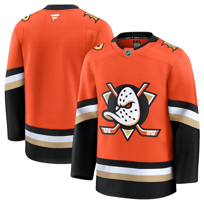 Custom Anaheim Ducks orange Home jersey