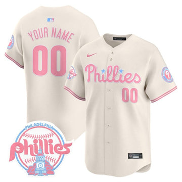 Custom Philadelphia Phillies cream Vapor jersey