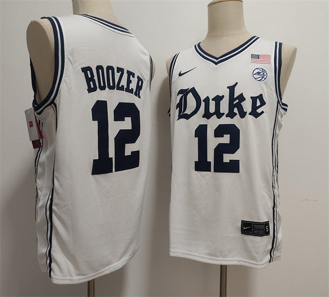 Cameron Boozer Duke Blue Devils white jersey