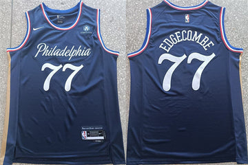 V. J. Edgecombe Philadelphia 76ers navy City Edition jersey