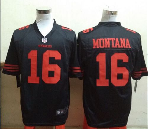 Joe Montana San Francisco 49ers black Game jersey