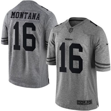 Joe Montana San Francisco 49ers gray jersey