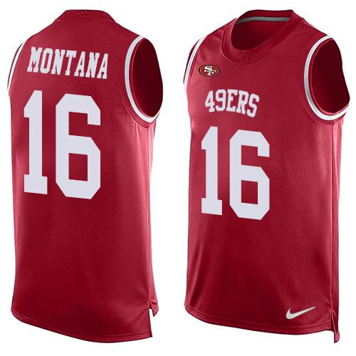 Joe Montana San Francisco 49ers red jersey