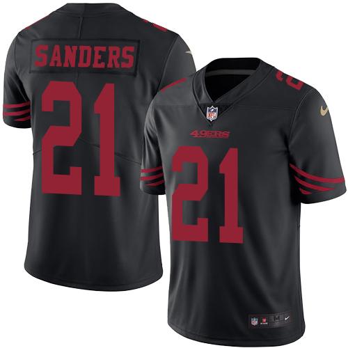 Deion Sanders San Francisco 49ers black jersey