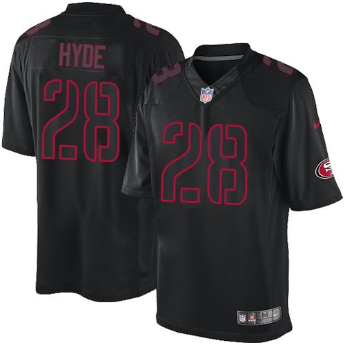 Carlos Hyde San Francisco 49ers black jersey