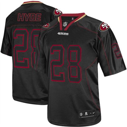 Carlos Hyde San Francisco 49ers black Elite jersey