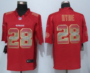 Carlos Hyde San Francisco 49ers red jersey