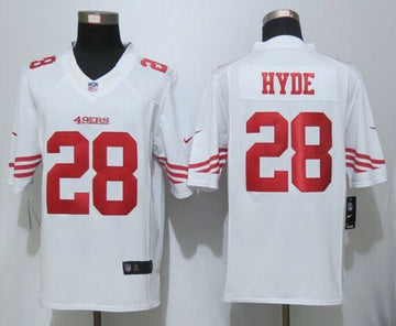 Carlos Hyde San Francisco 49ers white jersey