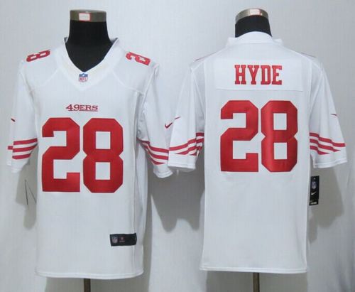Carlos Hyde San Francisco 49ers white jersey