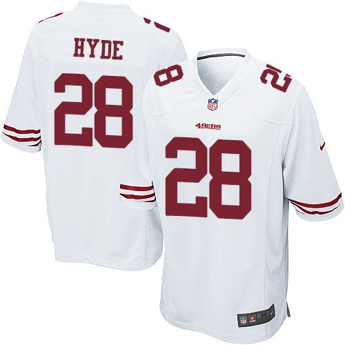 Carlos Hyde San Francisco 49ers white Elite jersey
