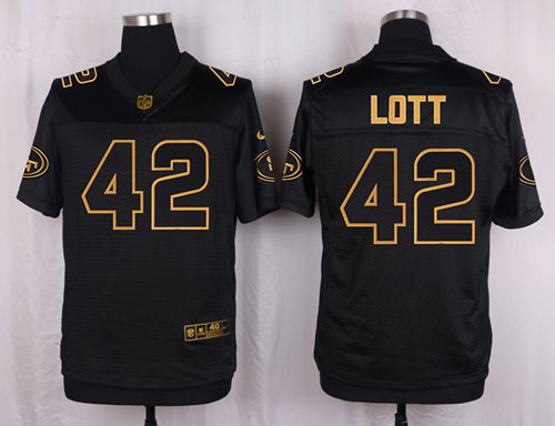 Ronnie Lott San Francisco 49ers black Gold Collection jersey