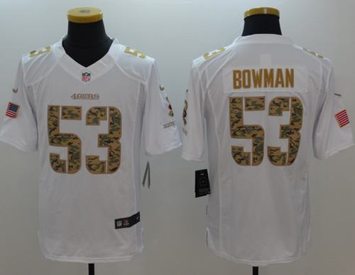 NaVorro Bowman San Francisco 49ers white Salute To Service jersey