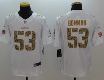 NaVorro Bowman San Francisco 49ers white Salute To Service jersey