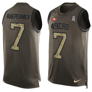 Colin Kaepernick San Francisco 49ers green Salute To Service jersey