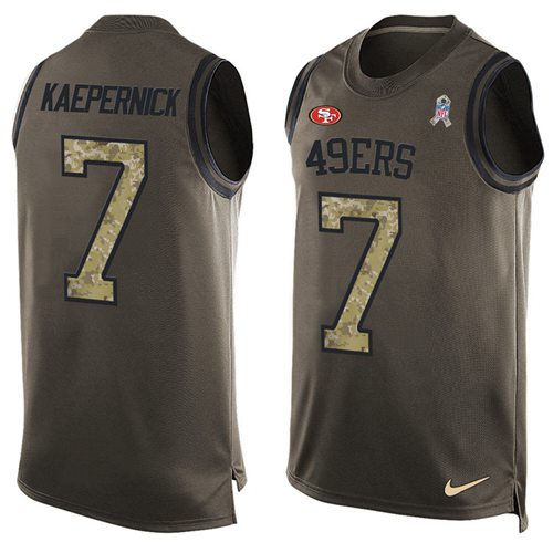 Colin Kaepernick San Francisco 49ers green Salute To Service jersey
