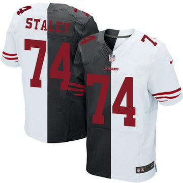 Joe Staley San Francisco 49ers black-white Elite jersey