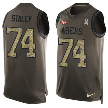 Joe Staley San Francisco 49ers green Salute To Service jersey