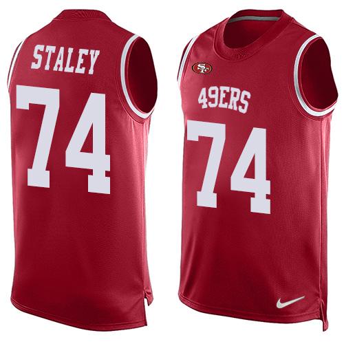 Joe Staley San Francisco 49ers red jersey