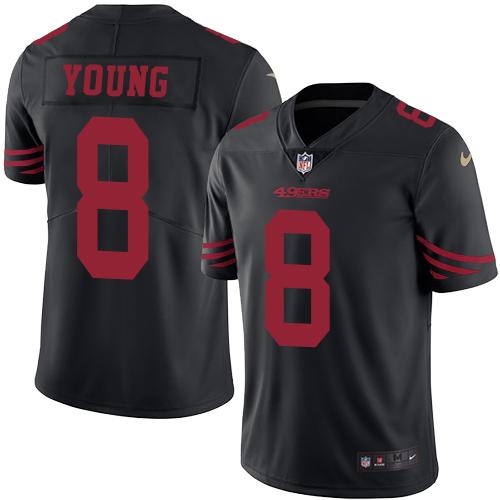 Steve Young San Francisco 49ers black jersey