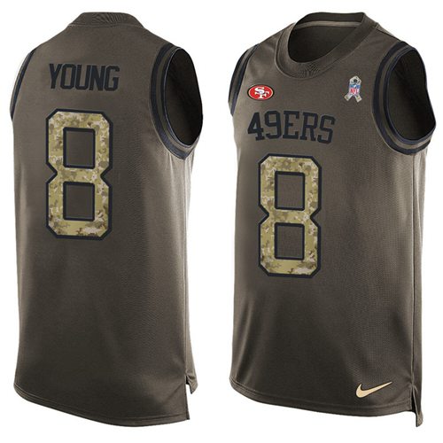 Steve Young San Francisco 49ers green Salute To Service jersey