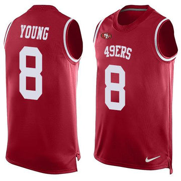 Steve Young San Francisco 49ers red jersey
