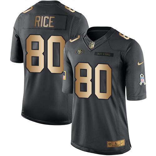 Jerry Rice San Francisco 49ers black Salute To Service jersey