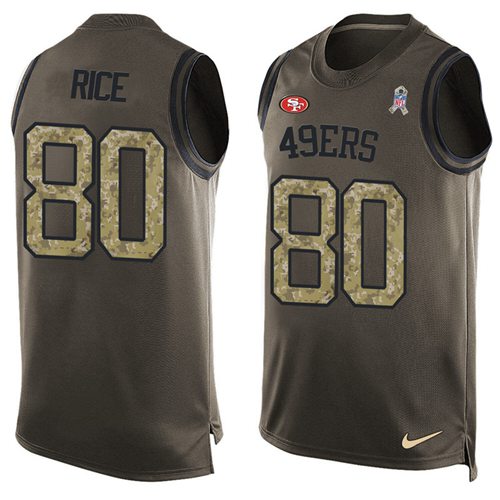 Jerry Rice San Francisco 49ers green Salute To Service jersey