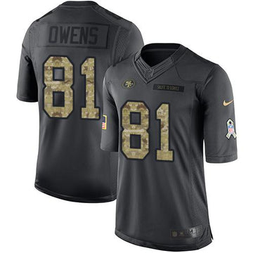 Terrell Owens San Francisco 49ers black Salute To Service jersey